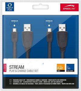 STREAM Play & Charge Cable Set - for PS4, black