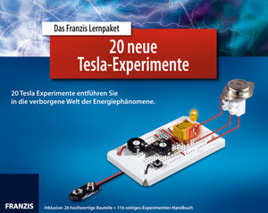 20 neue Tesla-Experimente, Buch, Laborsteckboard u. 16 Bauteile (Sondereinband)