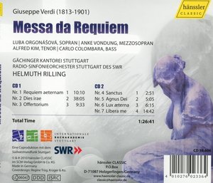 Rilling/Gächinger Kantorei/RSO SWR: Messa Da Requiem