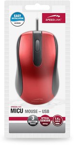 MICU Mouse, 3-Tasten-Maus - USB, rot