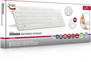 VERDANA Multimedia Keyboard, white