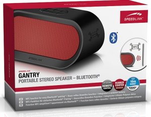 GANTRY Portable Stereo Speaker, Lautsprecher - Bluetooth, rubber-black