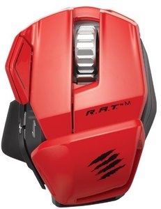 Mad Catz R.A.T.M Wireless Mobile Gaming Maus für PC, Mac und mobile Endgeräte, rot