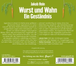 Wurst und Wahn. Ein Geständnis, 2 Audio-CDs