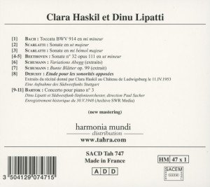 Haskil, C: Clara Haskil und Dinu Lipatti