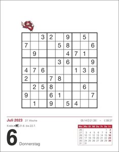 Sudoku Tagesabreißkalender mit täglichen Rätseln. Tageskalender zum Abreißen für Rätselfreunde. Aufstellkalender 2023: Rätselspaß mit dem Abreißkalender für jeden Tag.