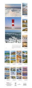 Strand & Meer Triplets 2023 - Streifenkalender XXL 25x69 cm - Bildkalender im Hochformat - Wandkalender - Wandplaner - Strandkalender - Deutsche Küsten