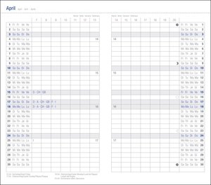 Monats-Taschenkalender, schwarz Kalender 2022