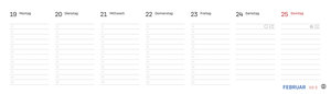 FC Bayern München Wochenquerplaner 2024. Terminkalender mit historischen Fakten und Rekorden des FC Bayern. 32,5 x 9,3 cm. Querformat