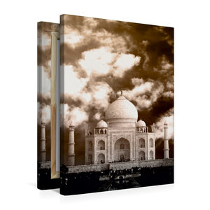 Premium Textil-Leinwand 50 cm x 75 cm hoch Taj Mahal Monument der Liebe