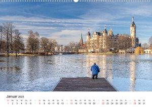 Schweriner Märchenschloss (Wandkalender 2023 DIN A2 quer)