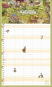 Wimmelbilder Familienplaner XL 2023. Göbel & Knorr Familienkalender mit 5 Spalten. Familien-Wandkalender mit Suchbildern für Groß und Klein. Mit Schulferien.