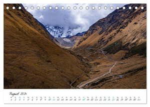 Salkantay Trek - 70 Kilometer zu Fuß nach Machu Picchu (Tischkalender 2024 DIN A5 quer), CALVENDO Monatskalender