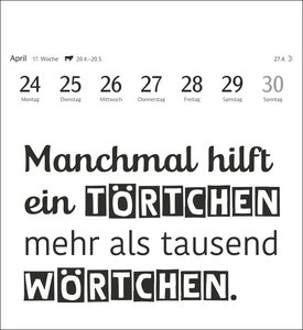 Typo-Sprüche-Kalender Postkartenkalender 2023
