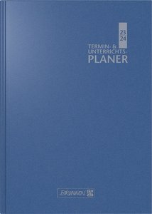 Termin-/Unterrichtsplaner 2023/2024, Ringbuch-Kalender mit Einlage, Überformat A5: 17 x 24 cm, blau