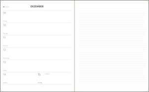Kombitimer 2024 groß. Schwarzer Terminkalender 2024. Buch-Kalender mit Lesebändchen und Gummiband. Großer Taschenkalender zum Planen von Terminen.