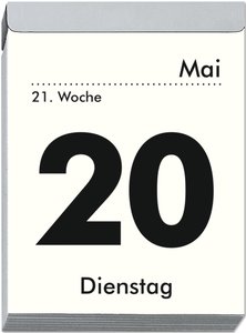 Tagesabreißkalender XL 2025 - 8,2x10,7 cm - 1 Tag auf 1 Seite - mit Sudokus, Rezepten, Rätseln uvm. auf den Rückseiten - Bürokalender 305-0000