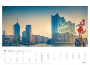 Hamburg Panorama Postkartenkalender 2025