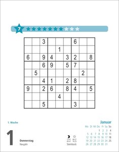 Stefan Heine Sudoku schwierig Tagesabreißkalender 2026