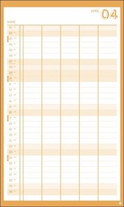 Neon Orange Familienplaner XL 2023. Alles im Blick: Extra breiter Kalender für Familien mit 5 Spalten, Schulferien und Stundenplänen in leuchtender Neonfarbe. Ein praktischer Hingucker!