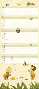 Die kleine Hummel Bommel Familienkalender 2025 – Familienplaner mit 5 Spalten – Format 22 x 49,5 cm – Von Britta Sabbag & Maite Kelly – Illustriert von Joëlle Tourlonias