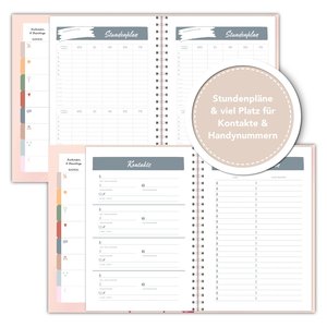 XXL Familienplaner 2022 für bis zu 8 Personen. Familienkalender 2022 Ringbuch mit stabilem Hardcover. Viel Platz für Termine, Aufgaben, Todos und Haushaltsplanung. Inklusive Monatsüberblick, Jahresübersicht, Stundenplan, Feiertage, Schulferien uvm.