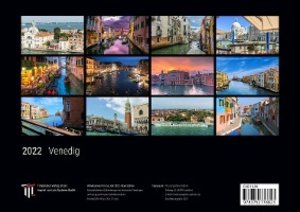 Venedig 2022 - Black Edition - Timokrates Kalender, Wandkalender, Bildkalender - DIN A4 (ca. 30 x 21 cm)