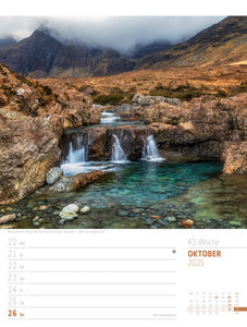Schottland - Zwischen Highlands und Hebriden - Wochenplaner Kalender 2025