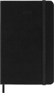 Moleskine 12 Monate Tageskalender 2024, Pocket/A6, Schwarz