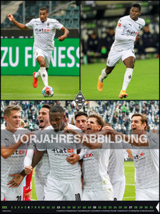 Borussia Mönchengladbach 2023 - Wandkalender XL - Fußballkalender - Fankalender - 48x64 - Sport