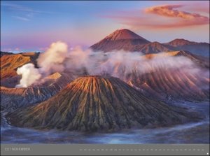 Feuer Wasser Erde Luft - Edition Alexander von Humboldt 2024. Die vier Elemente repräsentiert durch atemberaubende Landschaften in einem XXL-Wandkalender. Fotokalender 2024, Format 78 x 58 cm.