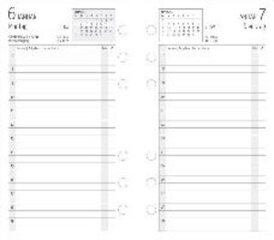 Timer Ersatzkalendarium A6 2023 - Bürokalender - Buchkalender A6 (9,5x17 cm) - Universallochung - 1 Tag 1 Seite - 352 Seiten - Alpha Edition
