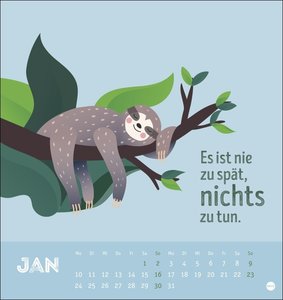 Faultier Postkartenkalender 2022
