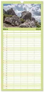 Familienplaner 2024 - Mallorcas faszinierende Bergwelt mit 5 Spalten (Wandkalender, 21 x 45 cm) CALVENDO