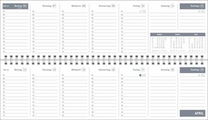 times&more Grün Wochenquerplaner 2026
