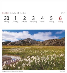 Island Sehnsuchtskalender 2025 - Wochenkalender mit 53 Postkarten