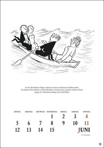 Loriot Heile Welt Kalender 2023. Humorvoller Wandkalender mit 24 Loriot Cartoons. Kultiger Halbmonatskalender 2023. 21x30 cm. Hochformat.