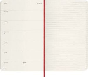 Moleskine 12 Monate Wochen Notizkalender 2024 - Precious & Ethical, Large/A5, Boa Rot