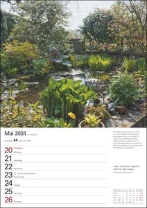 Gartenparadiese Wochenplaner 2024. Dekorativer Wandkalender zum Eintragen mit 53 romantischen Garten-Fotos und Zitaten. Termin-Kalender 2024 für die Wand. 25 x 35,5 cm