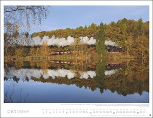 Eisenbahn Romantik Posterkalender 2023. Besonderer Wandkalender mit 12 traumhaften Fotos von seltenen Zügen und romantischen Landschaften. Foto-Kalender 2023. 44x34 cm.