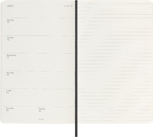 Moleskine 12 Monate Wochen Notizkalender 2024, Large/A5, Schwarz