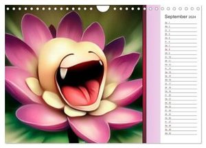 Crazy Blumen (Wandkalender 2024 DIN A4 quer), CALVENDO Monatskalender