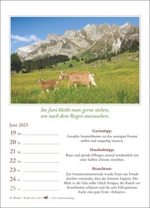 Bauernweisheiten Wochenkalender 2023. Kleiner Wandkalender mit 53 praktischen Haus- und Gartentipps. Foto-Kalender mit schönen Naturfotos. Wandplaner in DIN A5