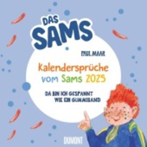 Kalendersprüche vom Sams 2025 – Lustige Reime von Paul Maar – Wandkalender mit Spiralbindung – DUMONT Quadratfomat 23 x 23