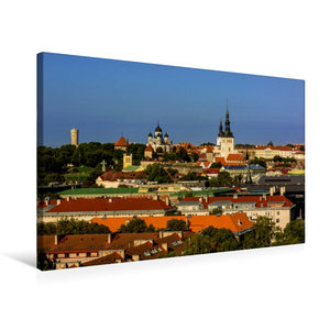 Premium Textil-Leinwand 75 cm x 50 cm quer Blick über die Altstadt mit ihren zahlreichen Wahrzeichen
