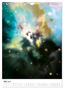 Galaxien und Nebulare (Wandkalender 2024 DIN A4 hoch), CALVENDO Monatskalender