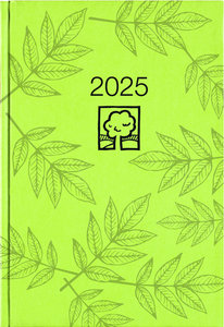 Wochenbuch grün 2025 - Bürokalender 14,6x21 cm - 1 Woche auf 2 Seiten - 128 Seiten - mit Eckperforation - Notizbuch - Blauer Engel - 766-0713