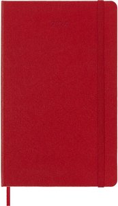 Moleskine 12 Monate Tageskalender 2024, Large/A5, Scharlachrot