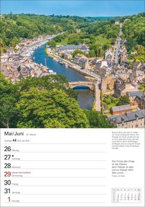 Bretagne und Normandie Wochenplaner 2025