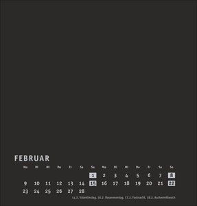 Premium-Bastelkalender schwarz mittel 2026